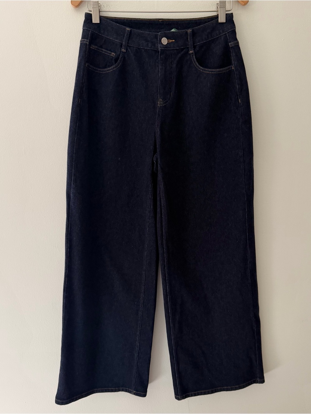 Halara Flex Jeans Wide Leg Pants Midrise Denim Blue Size Small Stretch Comfy
